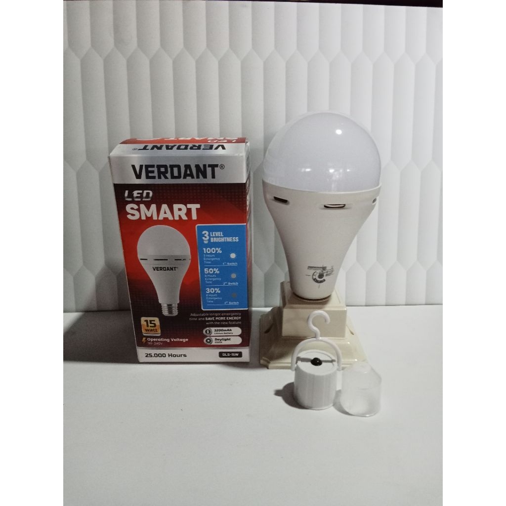 VERDANT LED SMART 15W - Emergency Lampu Otomatis Saat Listrik Padam
