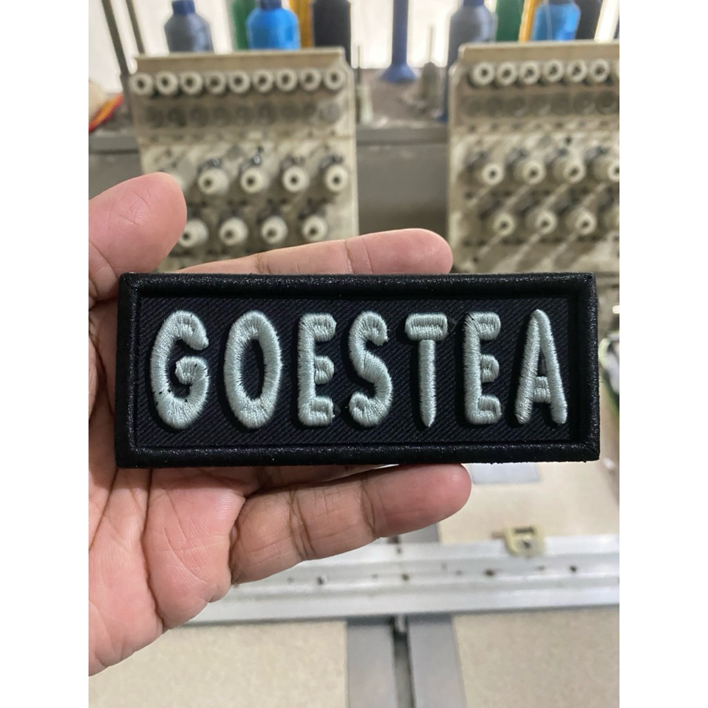 { COD }  Sehari Jadi - Custom Nama Bordir Timbul + Velcro / Perekat ( Termurah )