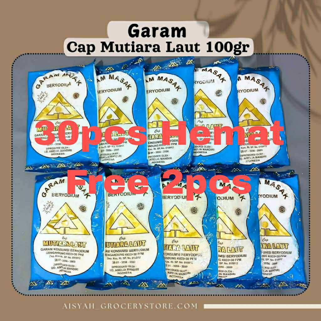 

Termurah isi 30pcs Garam Masak Halus Beryoudium / Bumbu Garam Dapur / Bumbu Garam Masak