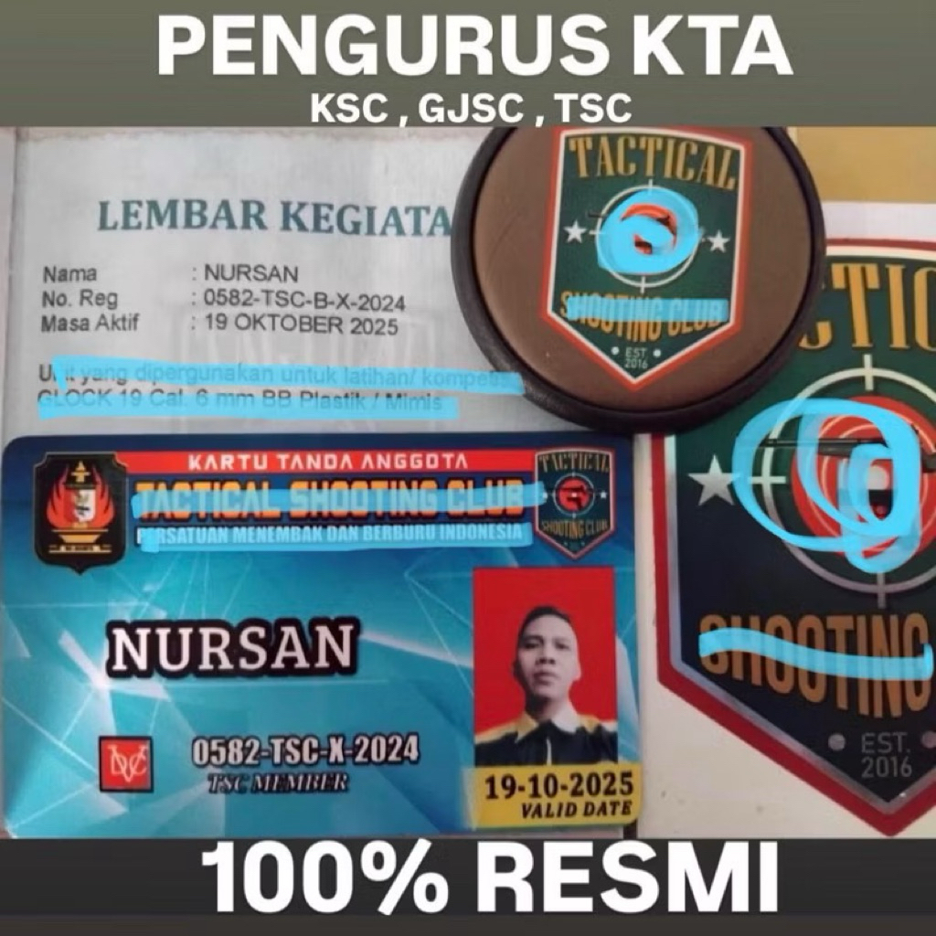 PENGURUS KTA SKK TSC, GJSC, KSC, RSC PAKET KOMPLIT ORI 100% RESMI