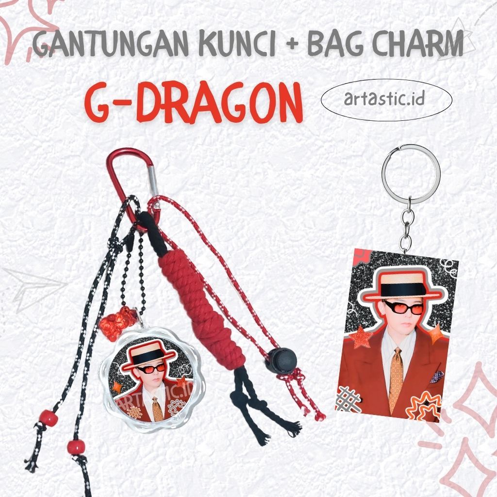 Bag Charm G-DRAGON | Keychain G-DRAGON | Gantungan Kunci G-DRAGON | Keychain GDRAGON