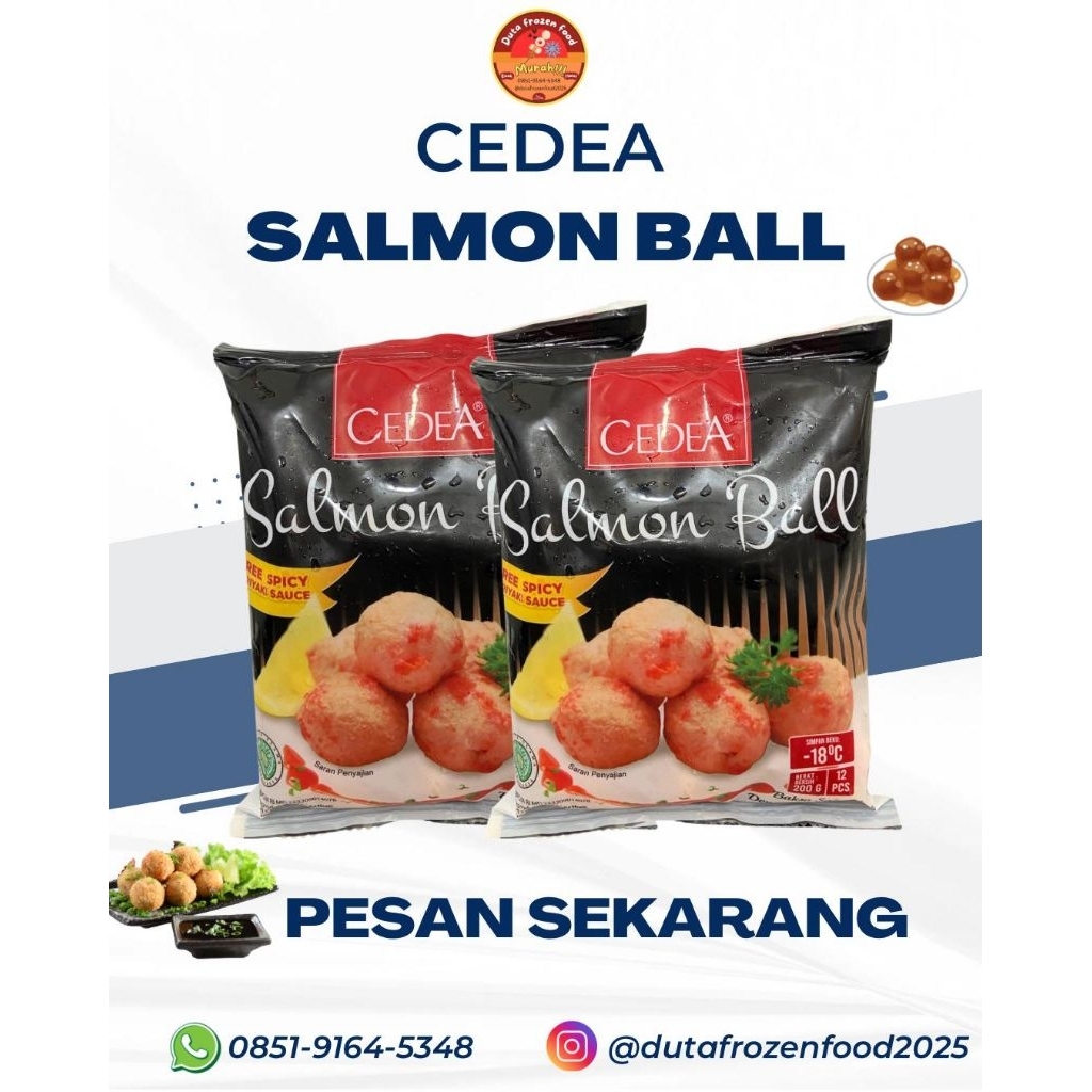 

cedea salmon ball 200g, baso salmon + sausspicy teriyaki
