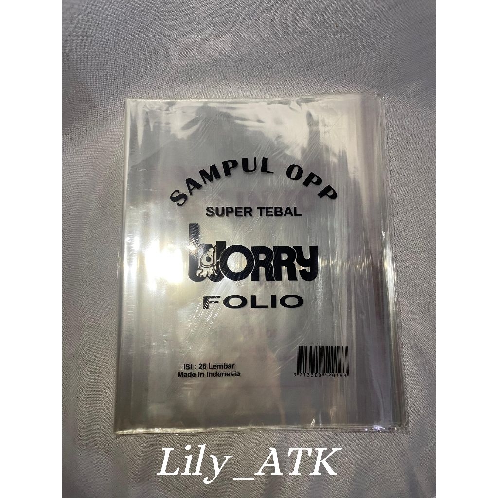 

Sampul Buku Plastik opp Folio Worry isi 25 lembar