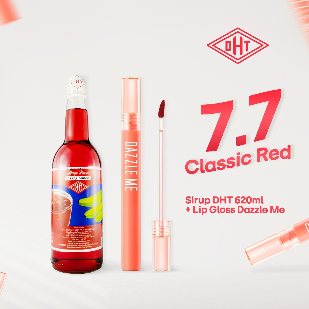 

[7.7] CLASSIC RED Sirup DHT 620ml FREE Dazzle Me Lip Gloss