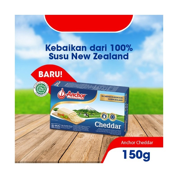 

[oddsolshop] pekanbaru/Anchor Keju Cedar Olahan 150GR Processed Cheddar Cheese New Zealand HALAL