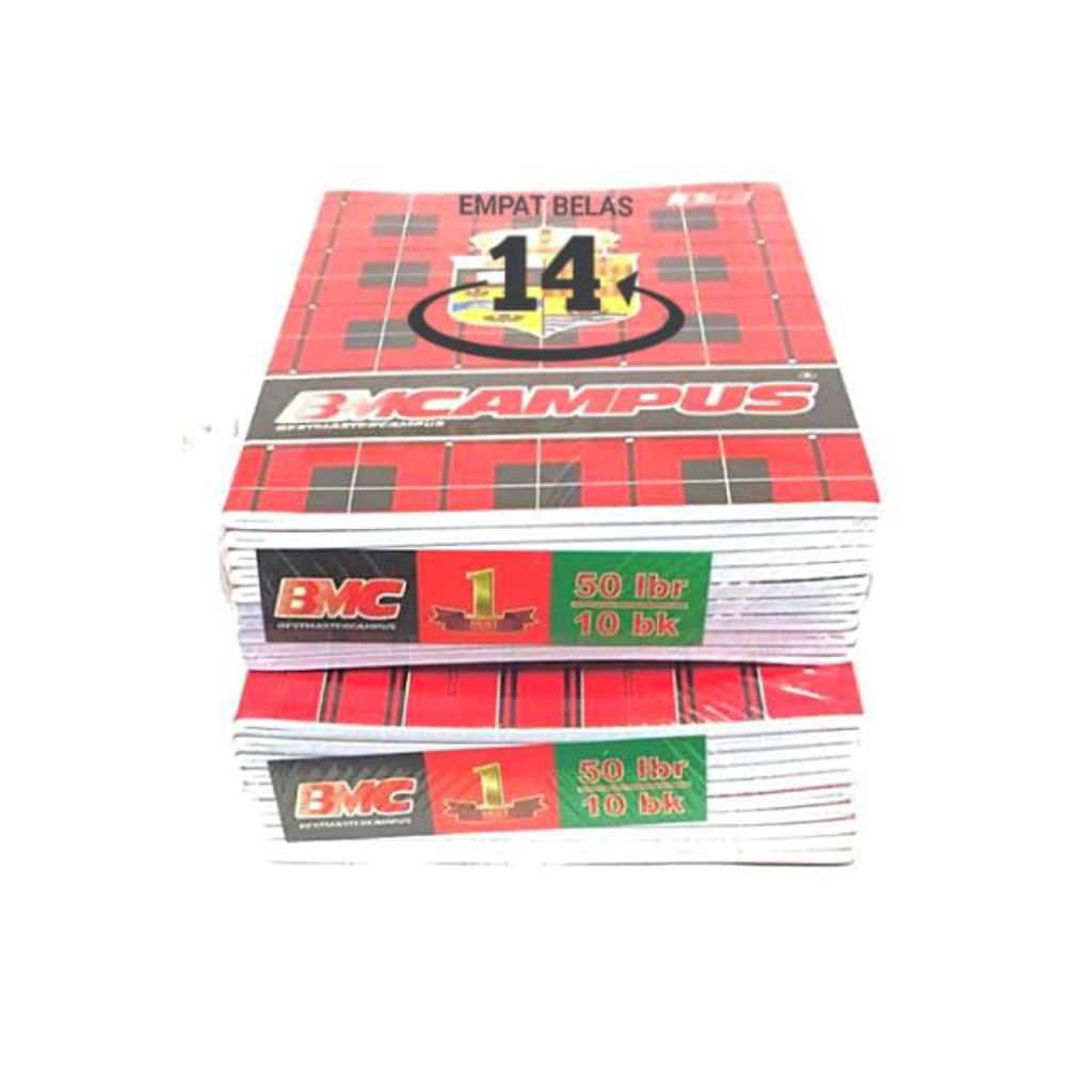

1 Pak Buku Tulis Bmc Campus 50 Lembar ( Isi 10 Buku )