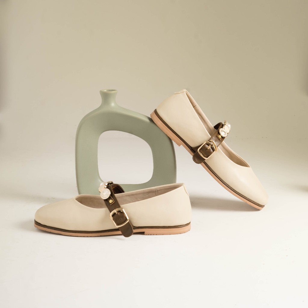 Dianable - Nora Cream Flatshoes Sepatu Wanita