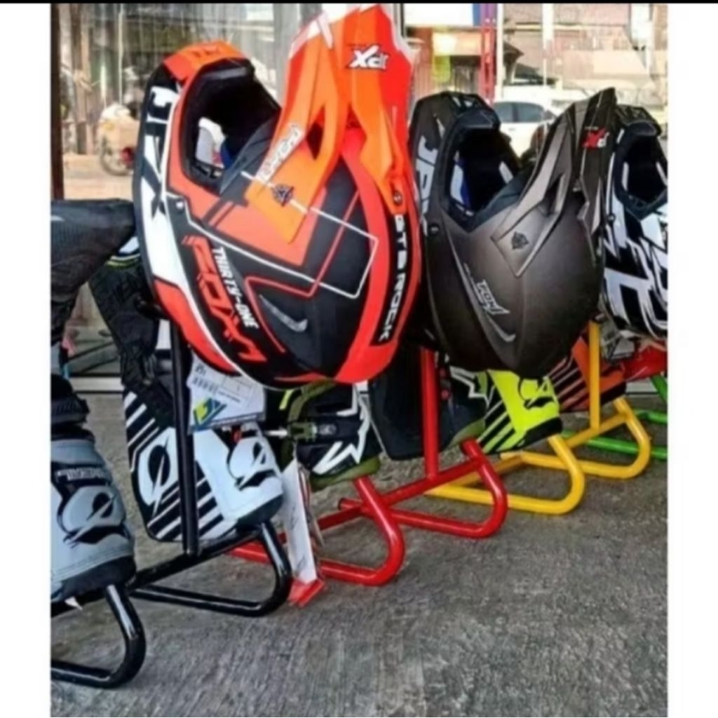boot wash stand cross tempat cuci sepatu dan helm motor cross trail universal