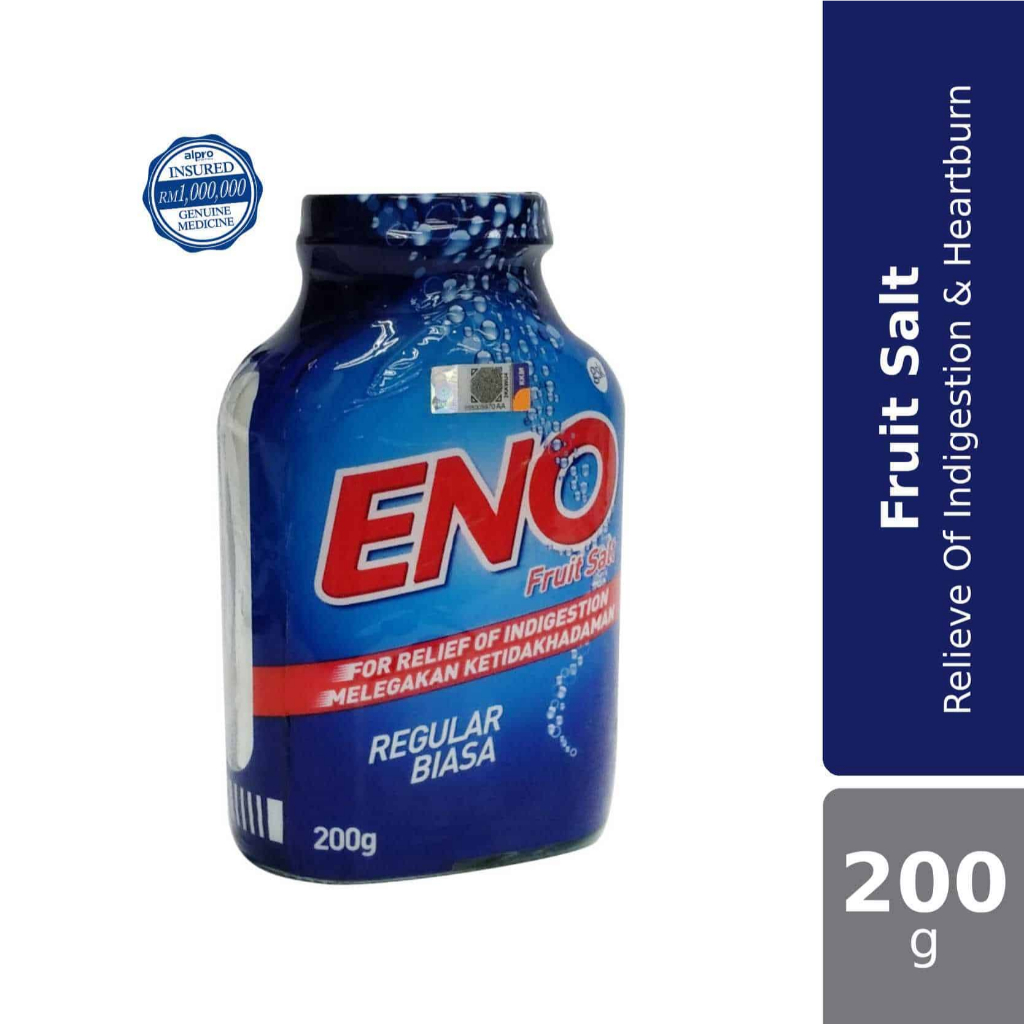 

ENO Fruit Salt Regular 200g – Obat Maag & Asam Lambung / Pereda Perut Kembung & Mual