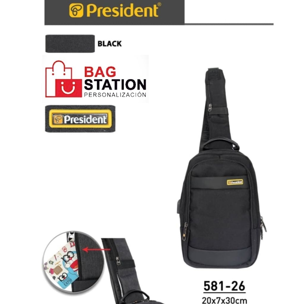 CHEST BAG PRESIDENT USB ORIGINAL TAS SELEMPANG PRESIDENT TAS TRAVEL PRESIDENT SLING BAG PRESIDENT TA