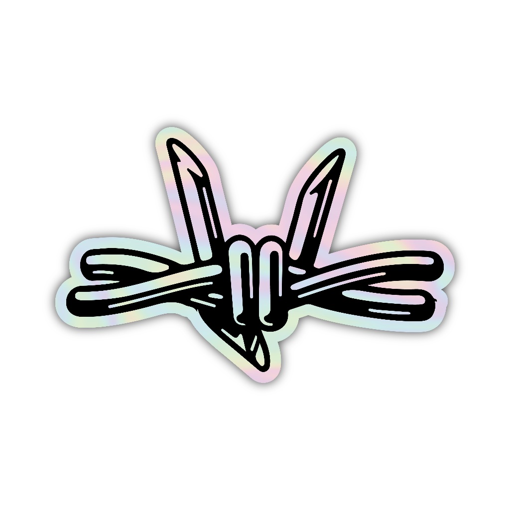 

Z425 sticker kawat metal aesthetic, stiker hologram satuan