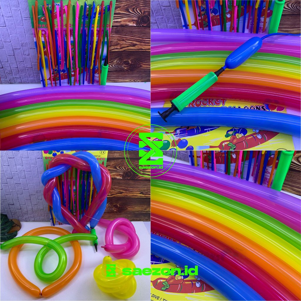 (40 PCS) BALON KARET LATEX TWIST CACING PANJANG / BALON LATEX PENTIL TWIST / BALON TWIST PANJANG