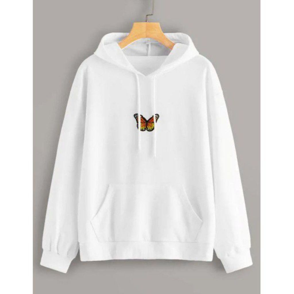 Sweater Hoodie Wanita Kupu Kupu Butterfly Lucu