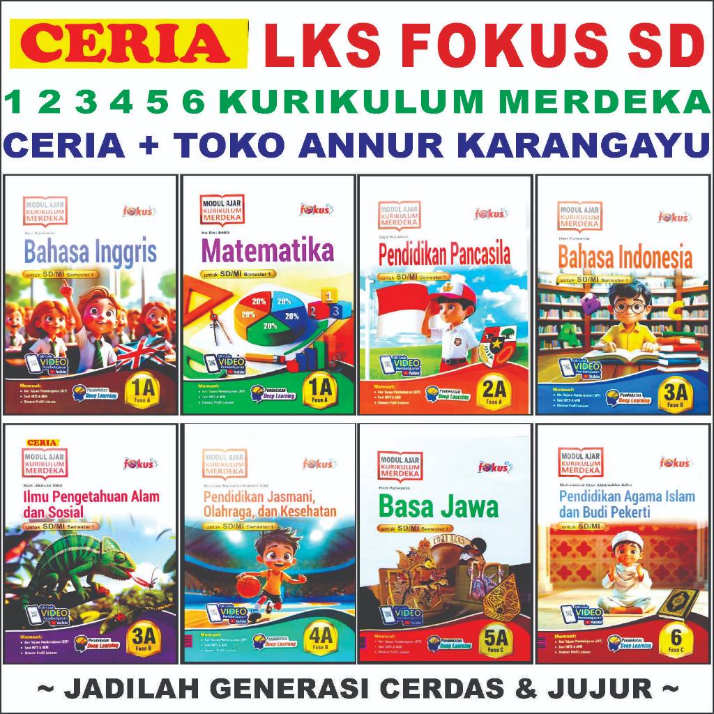 Cegof Lks Fokus Sd Kelas 1 2 3 4 5 Soal Ulangan Kurikulum Merdeka Modul Ajar FOKUS Ceria Latihan Buk