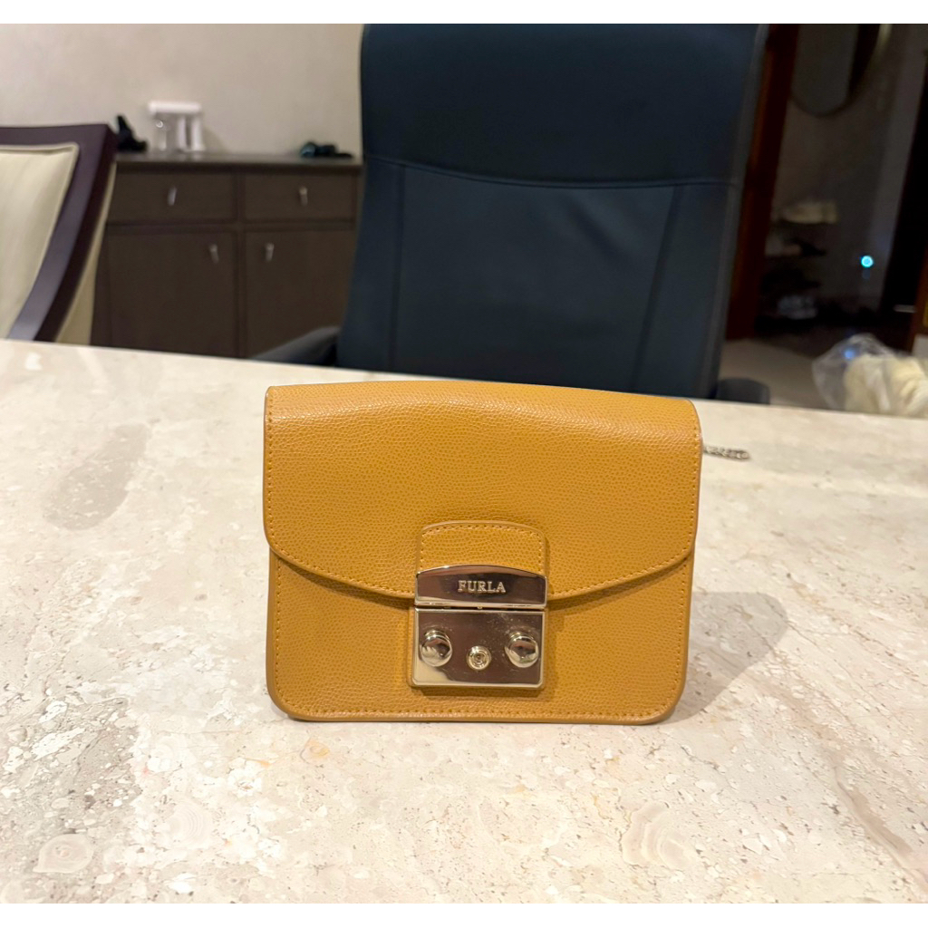 FURLA Women's Metropolis Mini Crossbody Bag - Zafferano