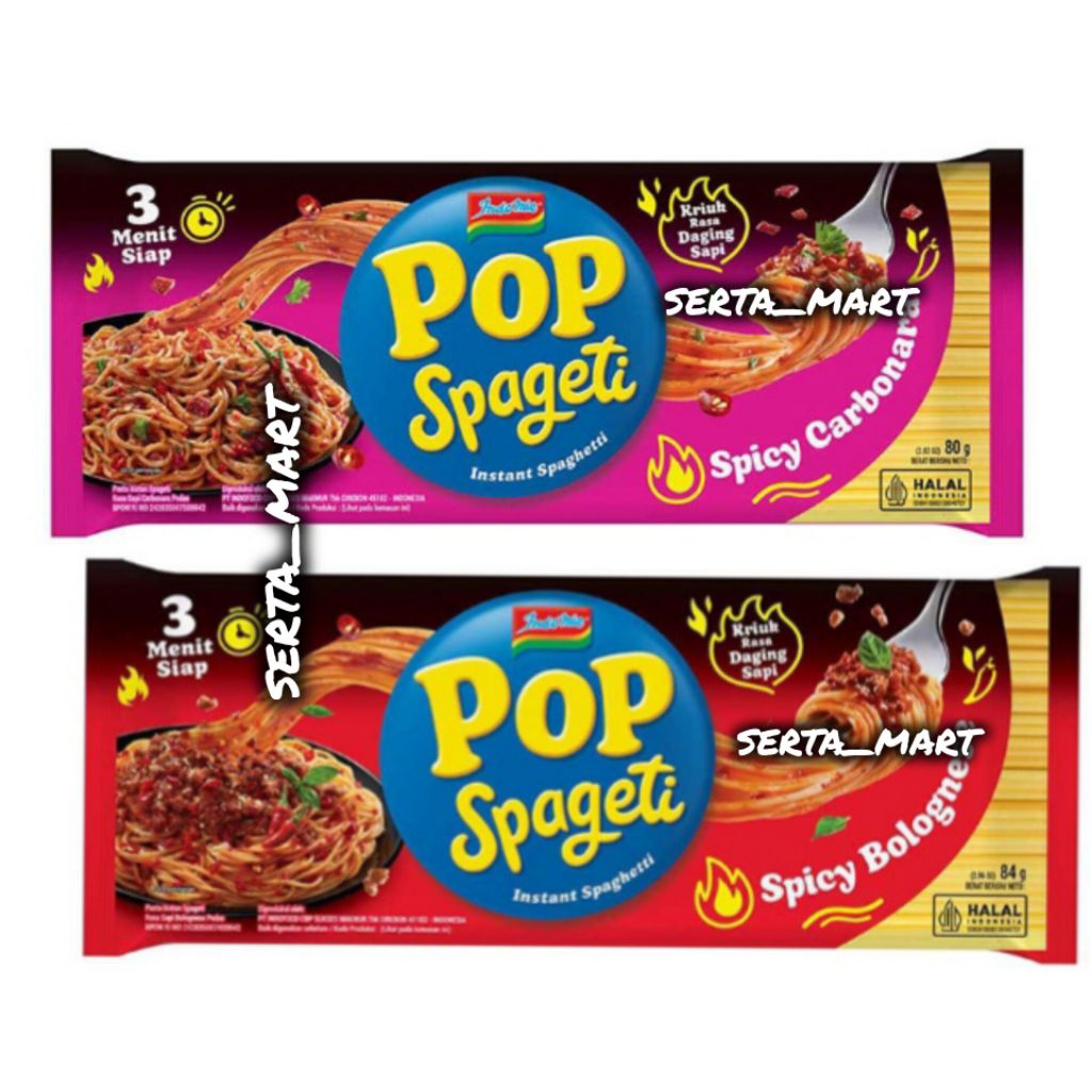 

Indomie Pop Spageti 80gr - Spaghetti Spicy Carbonara / Bolognese - Mie Instan