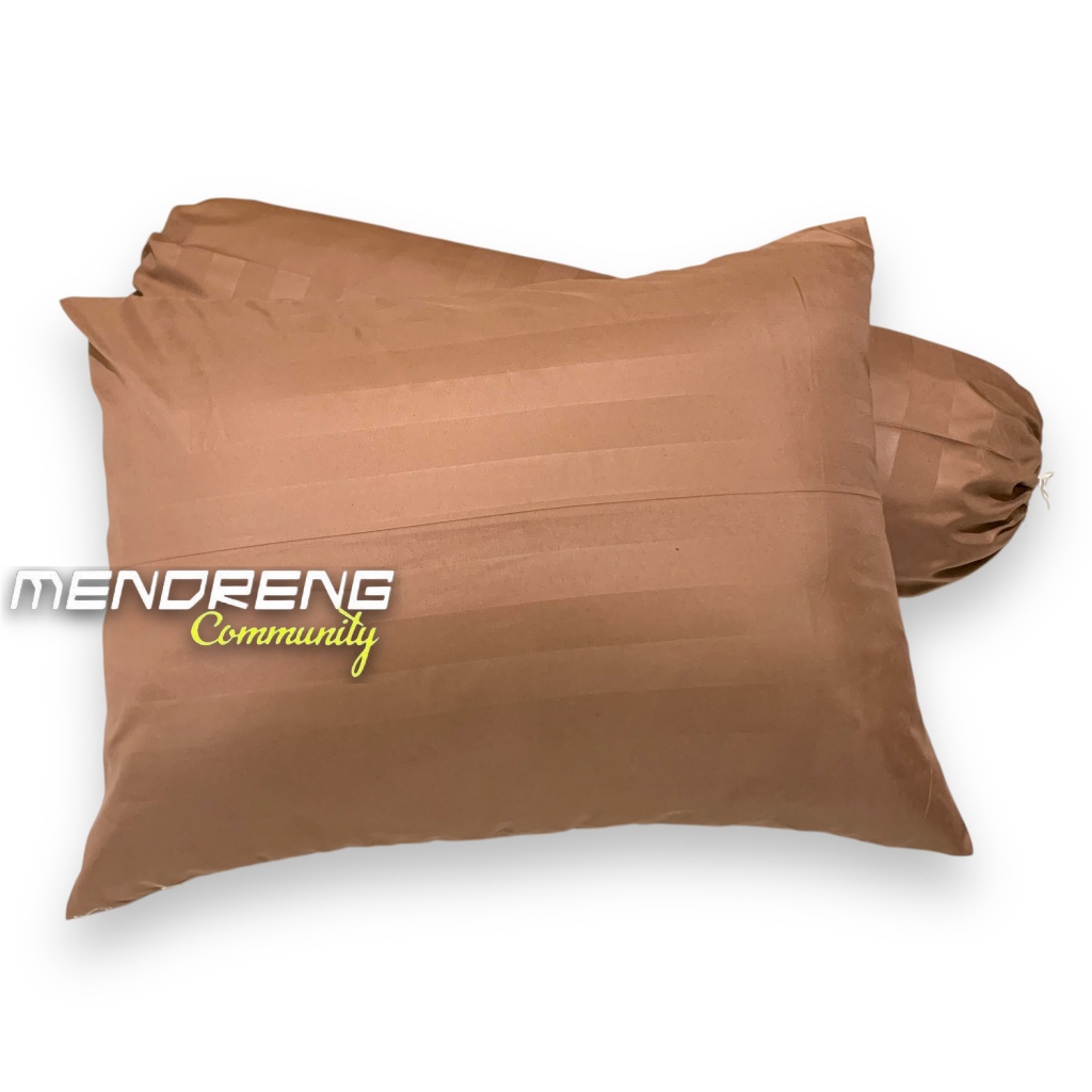 Sarung Bantal Polos Resleting Ukuran Besar / Sarung Bantal Strip Emboss