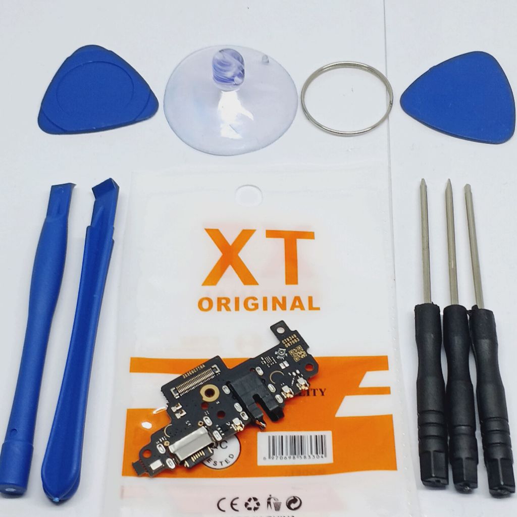 PAPAN CAS KONEKTOR CHARGER CASAN XIAOMI REDMI 8 PRO FULSET IC ORIGINAL BONUS OBENG HP