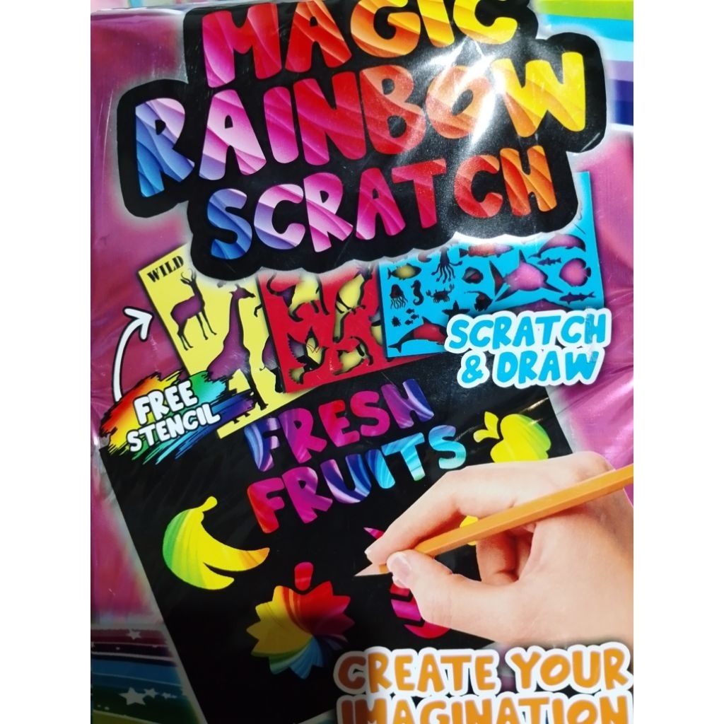 magic rainbow scratch arsir pelangi/mainan edukasi/magic rainbow