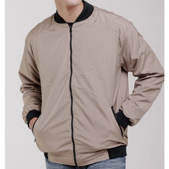 Jaket bomber Polos Parasut premium - Jaket bomber pria - Bomber pria Parasut Anti Air Waterproof