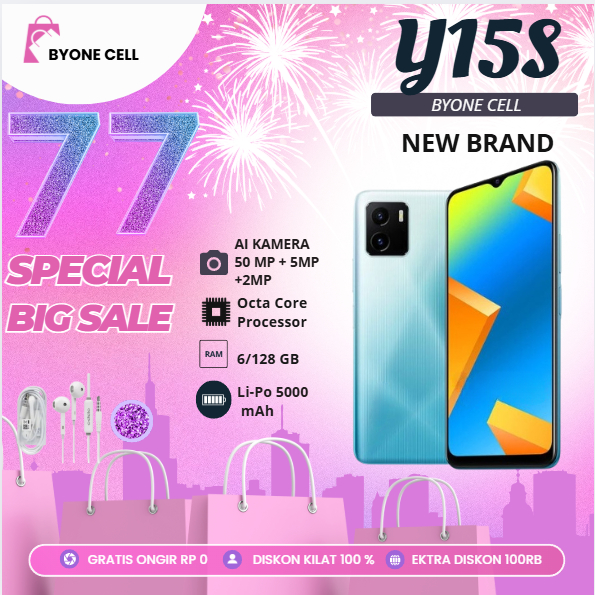 tokobueyo VIVO Y15S RAM 8/256GB FULLSET GARANSI 12 BULAN
