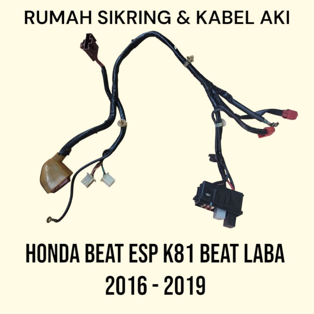 Rumah sikring & kabel aki Motor Honda BEAT ESP kode K81 Beat laba taun 2016-2019 original