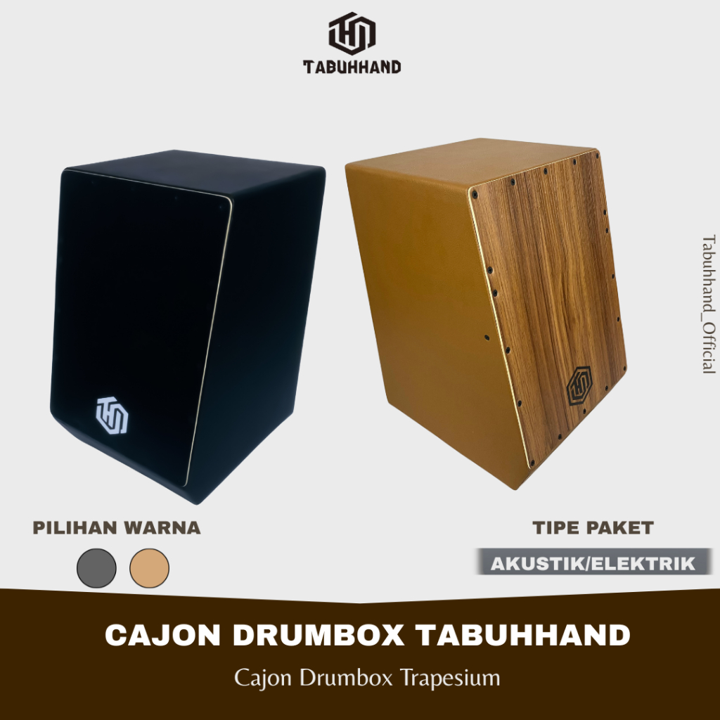 Tabuhhand Cajon Drumbox Trapesium Akustik/Elektrik Original
