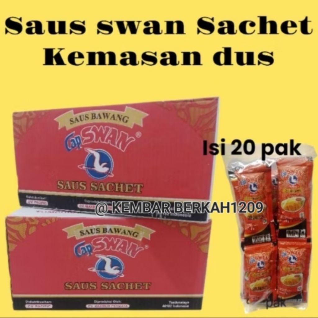 

Saus Swan Sachet Extra Pedas ( 1 DUS SI 20PAK + 1pak 24pc )