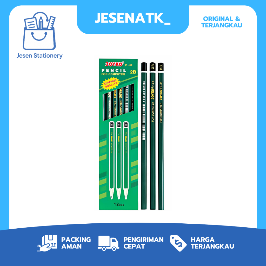 

Pensil Kayu Joyko 2B Original: Kuat, Goresan Hitam Pekat, Nyaman untuk Sekolah & Kantor