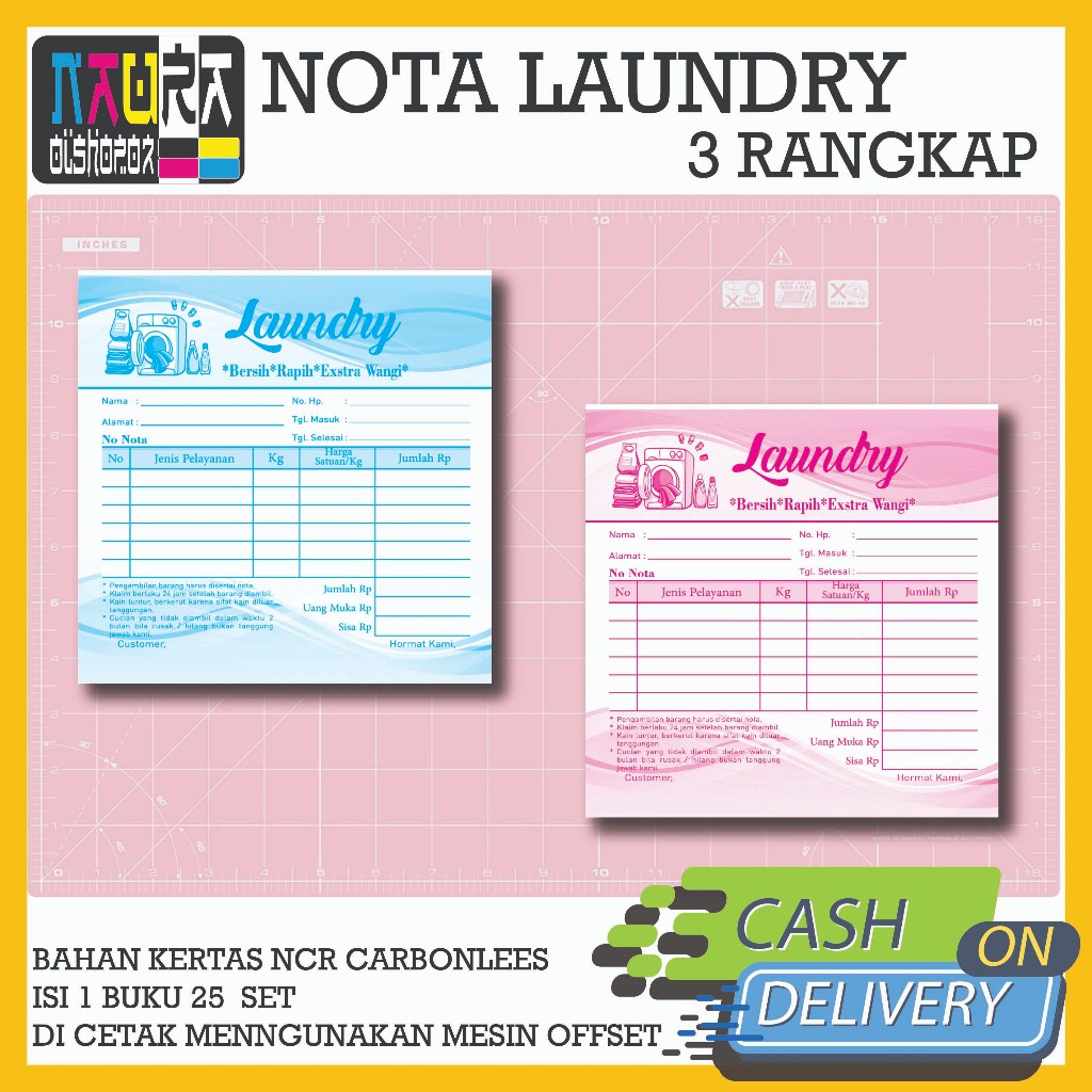 

NOTA LOUNDRY 1/6 FOLIO 2 PLY | D | SIAP KIRIM