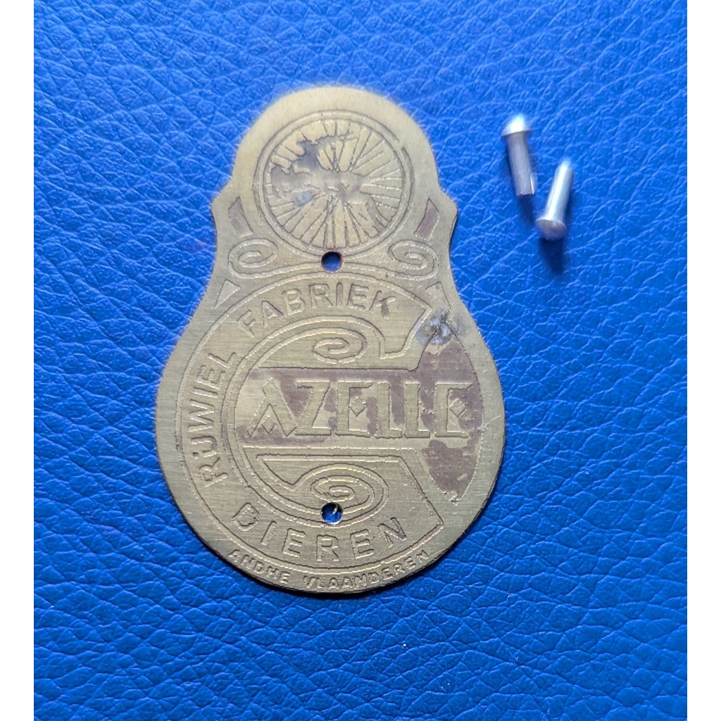 emblem plat merk sepeda onthel gazelle heren