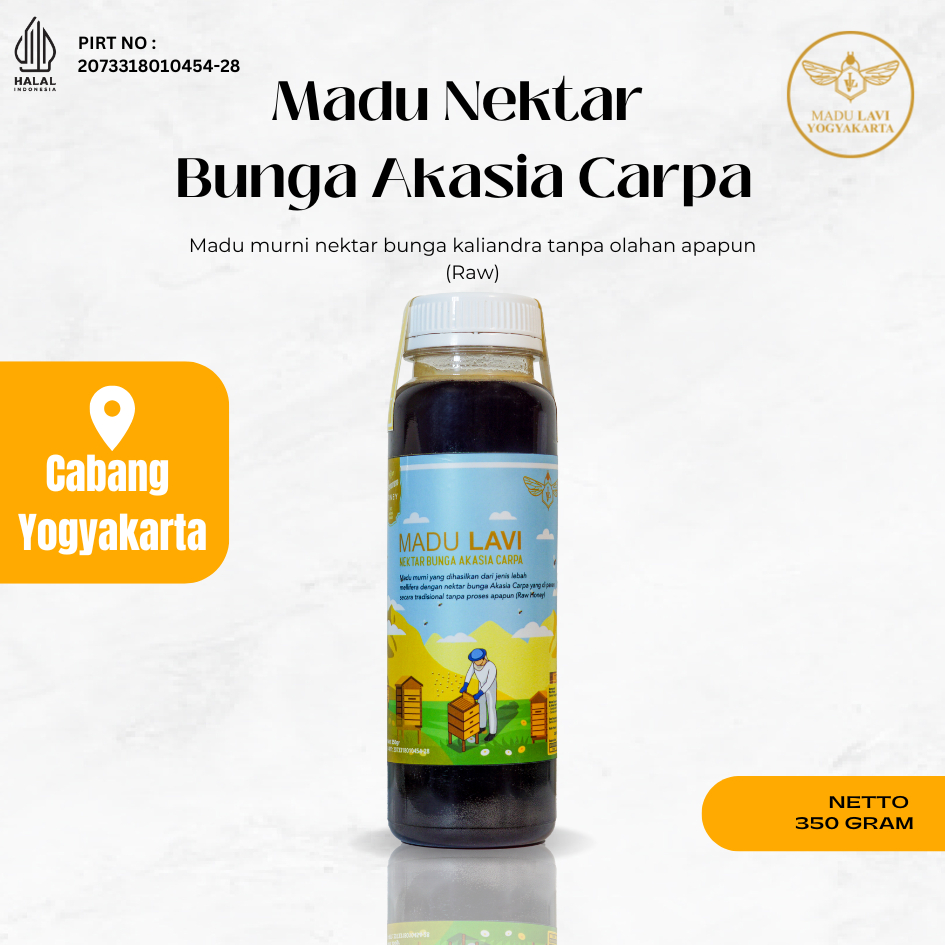 

MADU LAVI AKASIA CARPA 350gr Raw Honey