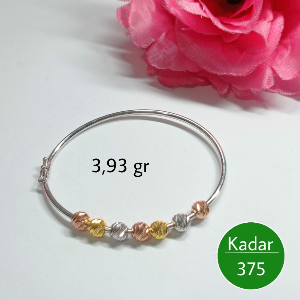 gelang oval candy putih 3 warna 375