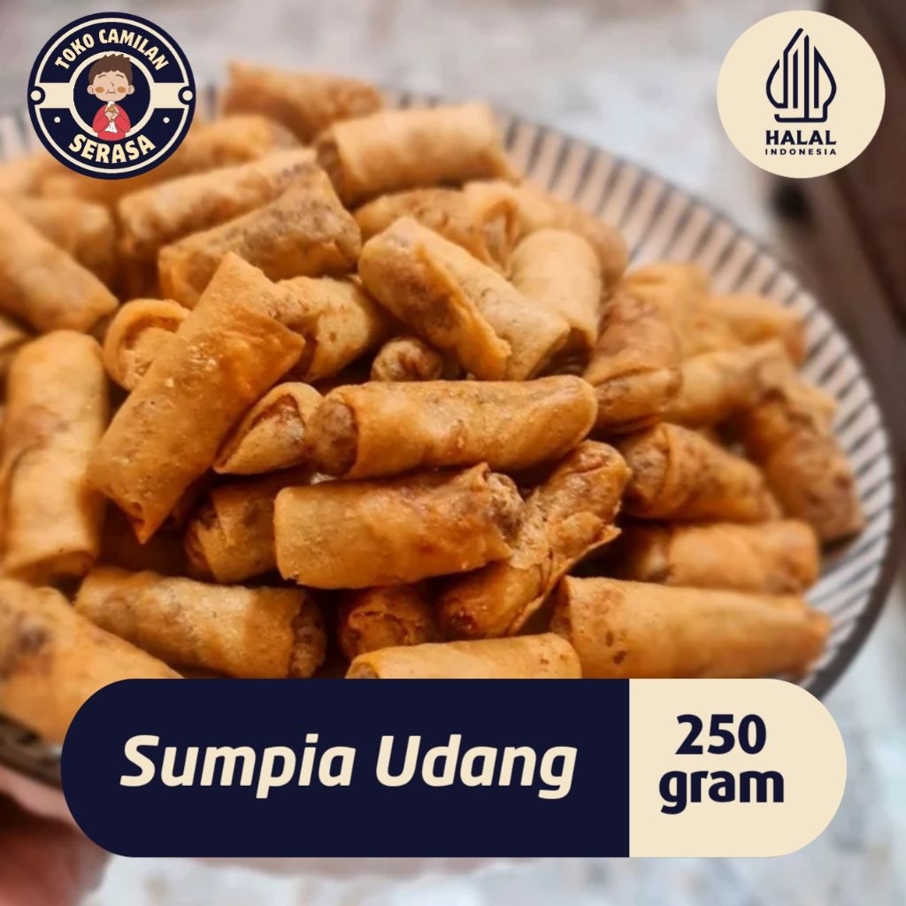 

Sumpia Udang Ebi Camilan Khas Cirebon Kiloan Kemasan 250 Gram