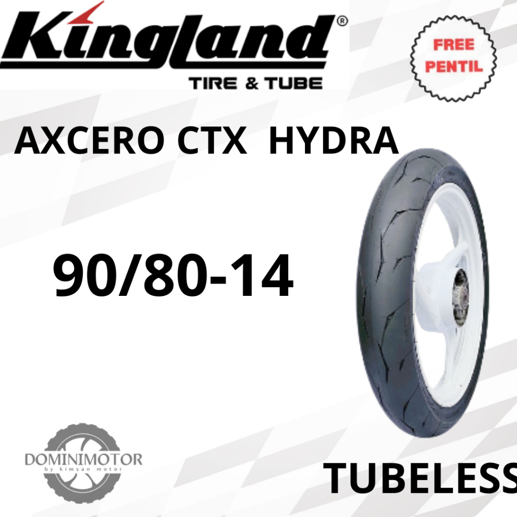 Ban Motor Ring 14 Ban KINGLAND CTX HYDRA 90/80-14 Tubeless Ban Motor Soft Compound Ban Ring 14 Ban M