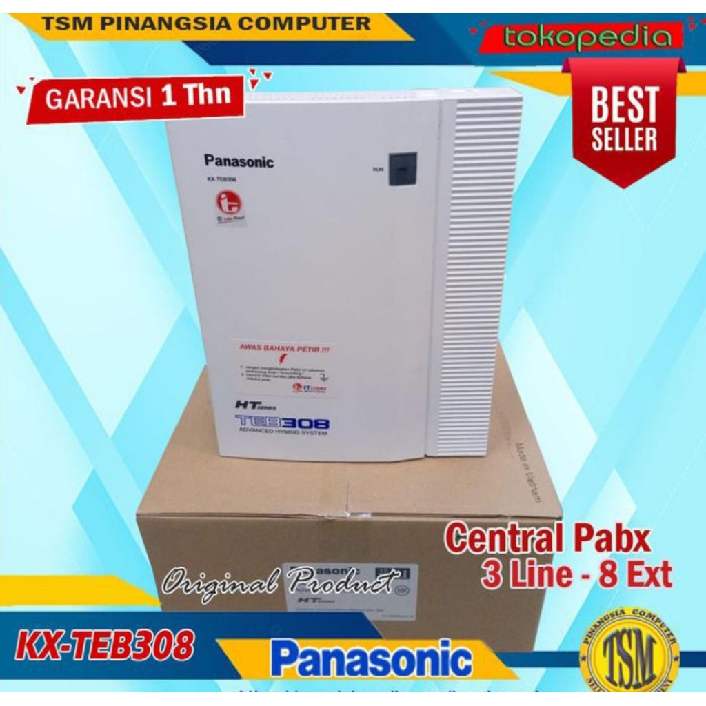 Mini Pabx Central KX-TEB308 Pabx Panasonic 3 line 8 extension - KX TEB 308