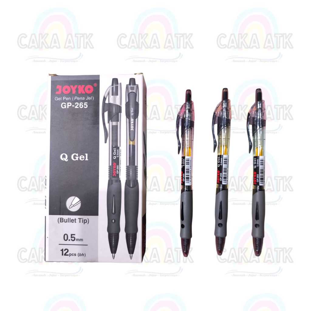 

[ 1 Pak ] Bolpen Gel Joyko GP-265 Cetekan/ Pulpen Cetekan Joyko / Ballpoint Gel 0,5mm