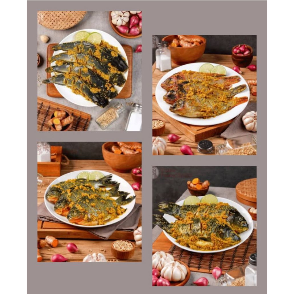 

Ikan lele Ikan Nila Ikan Mas Ikan Bawal Marinasi Bumbu Kuning Siap Goreng/Bakar Ikan Bumbu Kuning