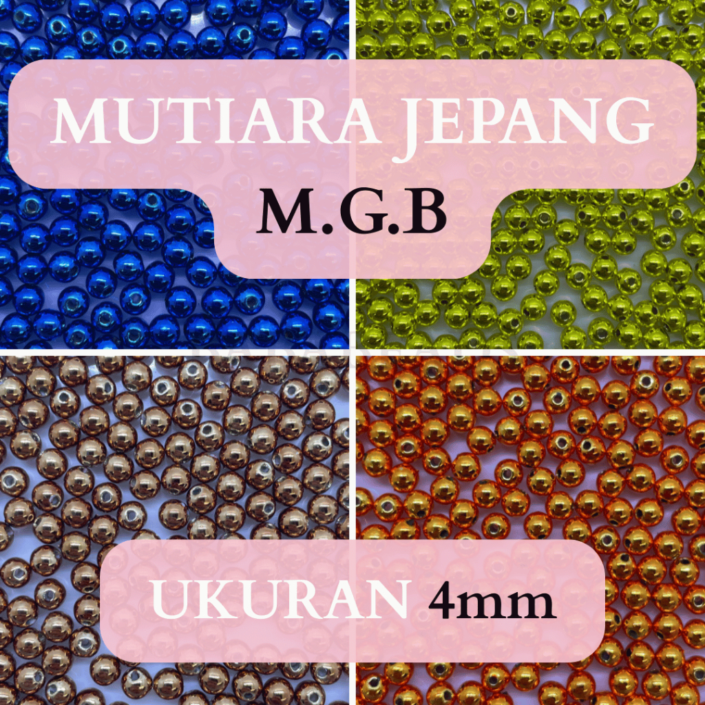 [BEST QUALITY] 10 gram Mutiara Jepang MGB 4mm | Mutiara Jepang 4mm