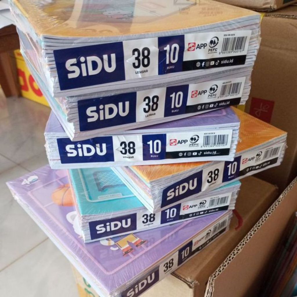 

Buku Tulis SIDU 38 Lembar – 1 Pak (Isi 10 Buku)