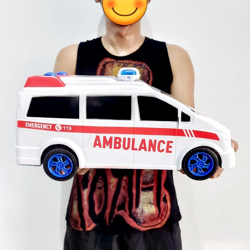 Mainan Mobil Ambulance Jumbo - Mobilan Ambulan Besar Koleksi Anak Laki Cowok