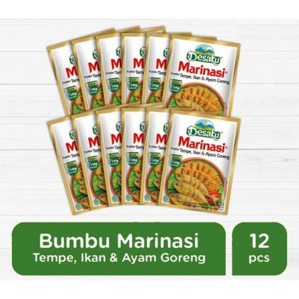 

Desaku Bumbu Marinasi, Ketumbar Bubuk, Kunyit Bubuk, Bawang Putih Bubuk Halal BPOM (Harga per 12pcs)