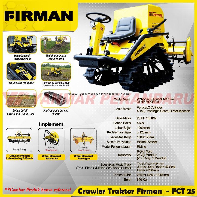 Traktor Amfibi Multifungsi Crawler Tractor FIRMAN FCT 25
