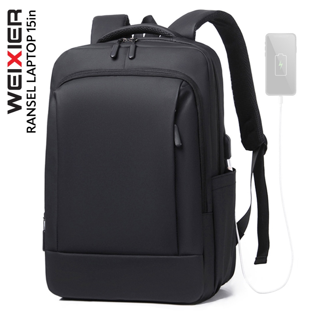 WEIXIER 5235 Tas Punggung Pria Backpack Ransel Laptop USB Port WX-OS