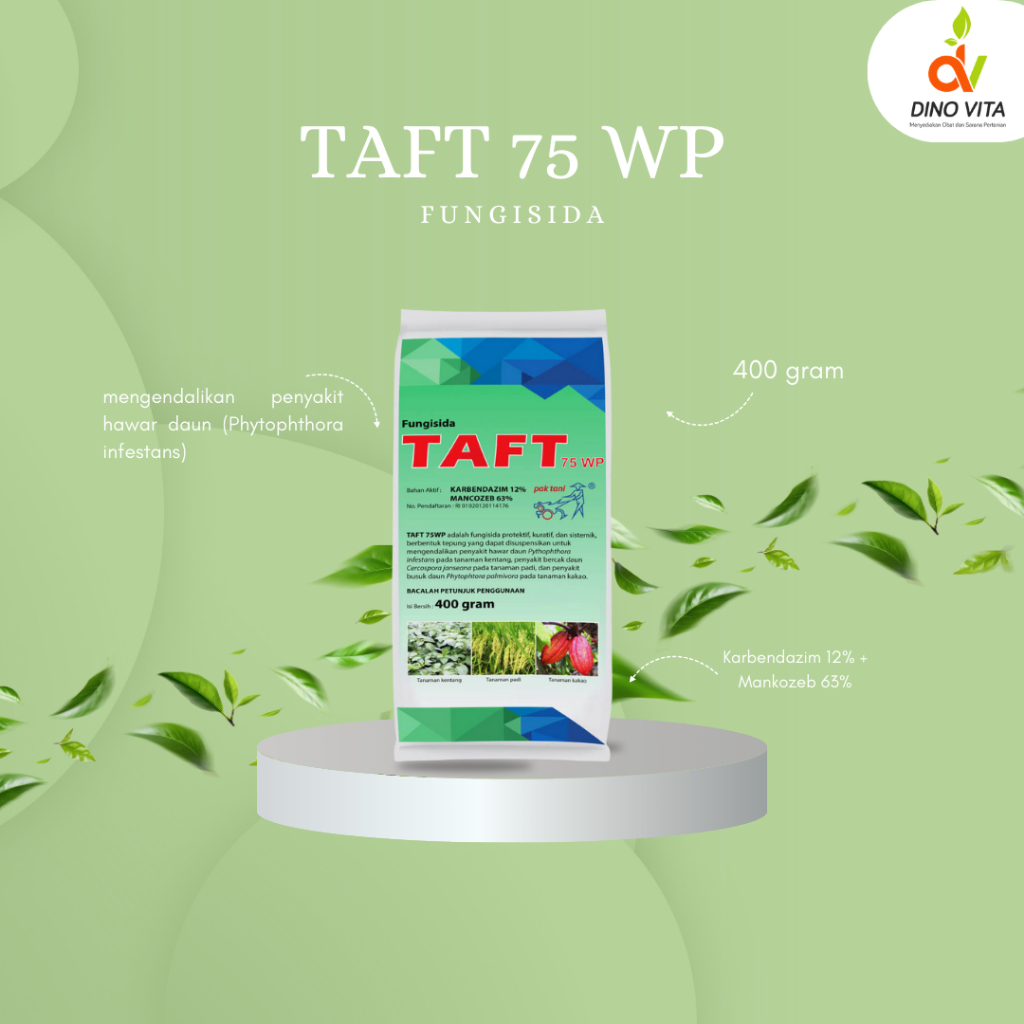 Fungisida TAFT 75 WP Pak Tani 400 gr KEMASAN PABRIK / Fungisida TAFT