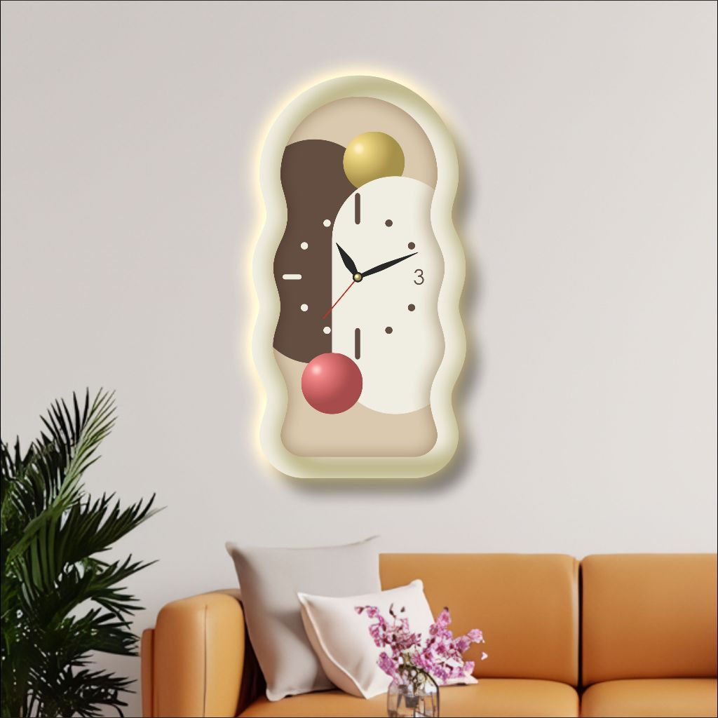 Jam Dinding Hiasan Dinding Kamar Dekorasi Aesthetic Ukir Minimalis JUTAWAN