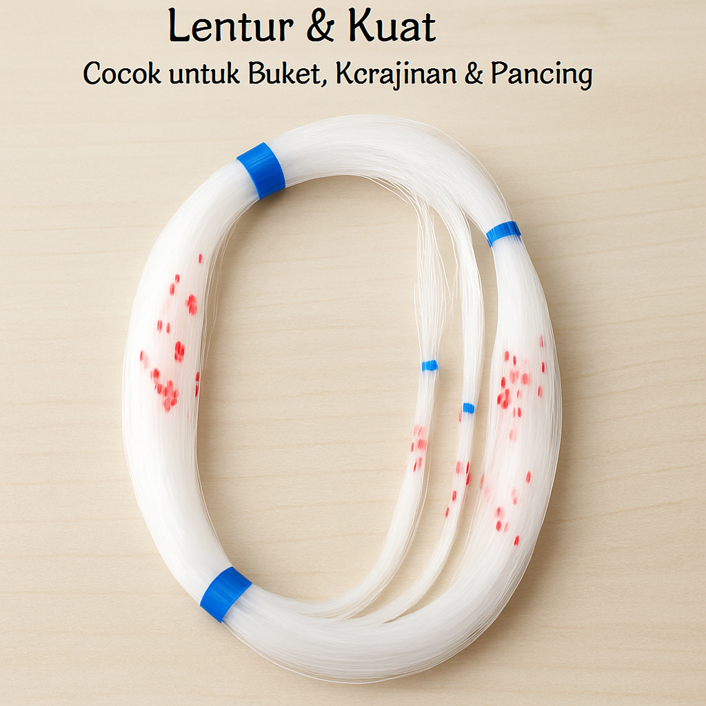 

Tali Senar Putih 0.20mm Lentur & Kuat – Cocok untuk Buket, Kerajinan & Pancing