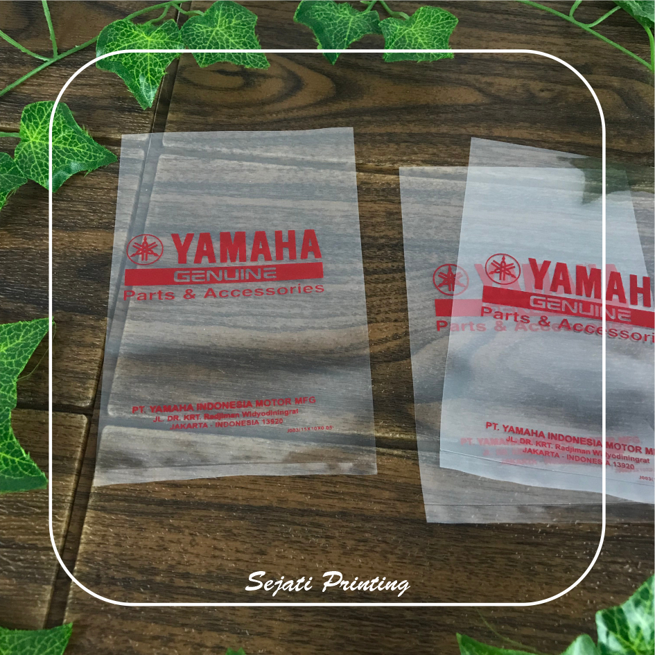 

(isi 100 pcs) Sablon Plastik Murah PP Kemasan 10,12,14,15 , FREE DESAIN - SEJATIPRINTING