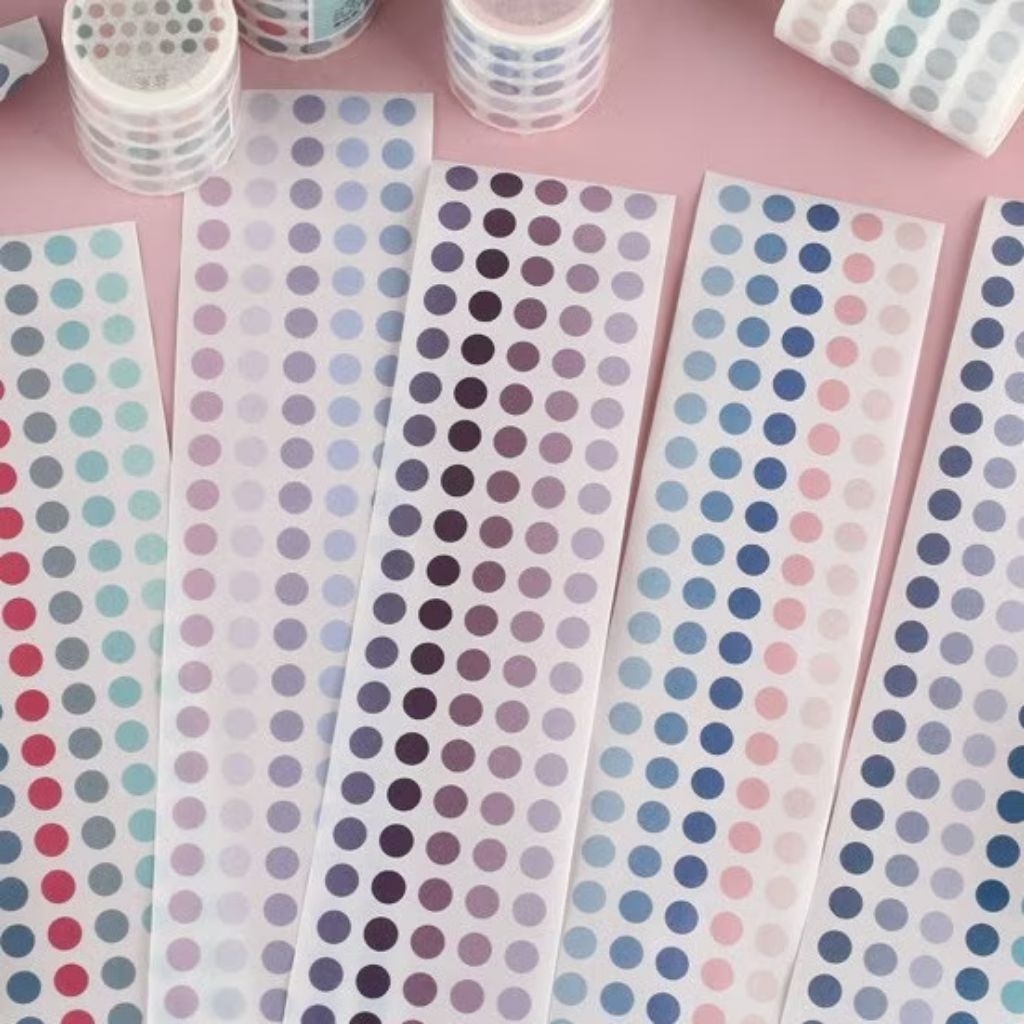 

1pcs isi 50 dots share bukan satu roll/bulatan kecil/ deco dot sticker journaling scrapbook kit/ journal kit/ ST-DOT-60mm