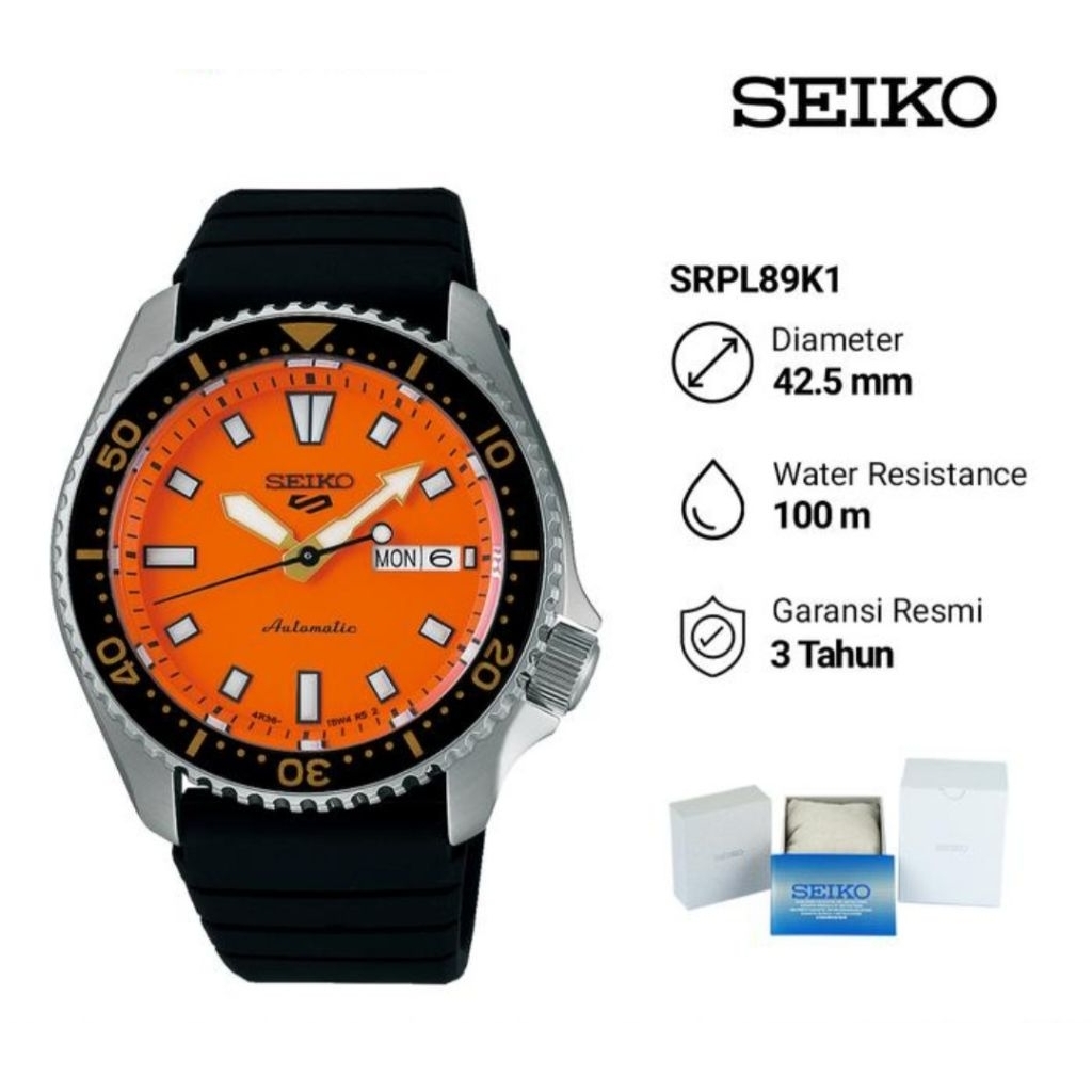 Seiko 5 Sports SRPL89K1 SKX series Jam Tangan Pria Original